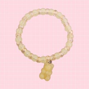 Yellow Beaded Gummy Bear Bracelet